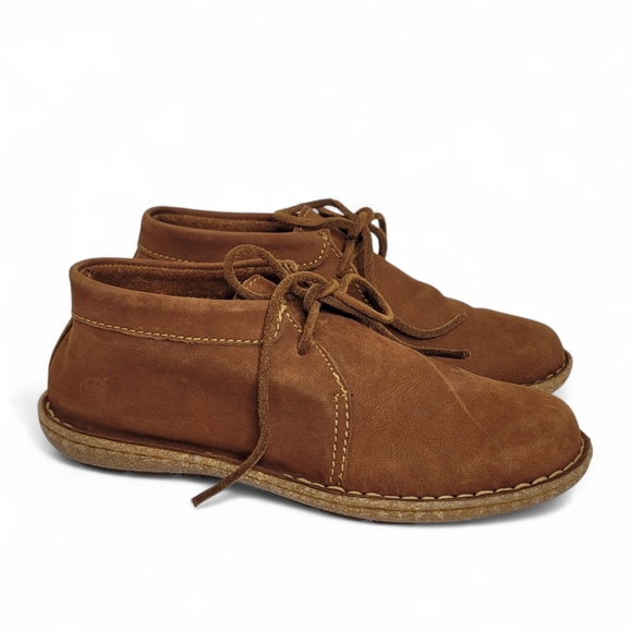 Born Nuala Suede Leather Booties Brown